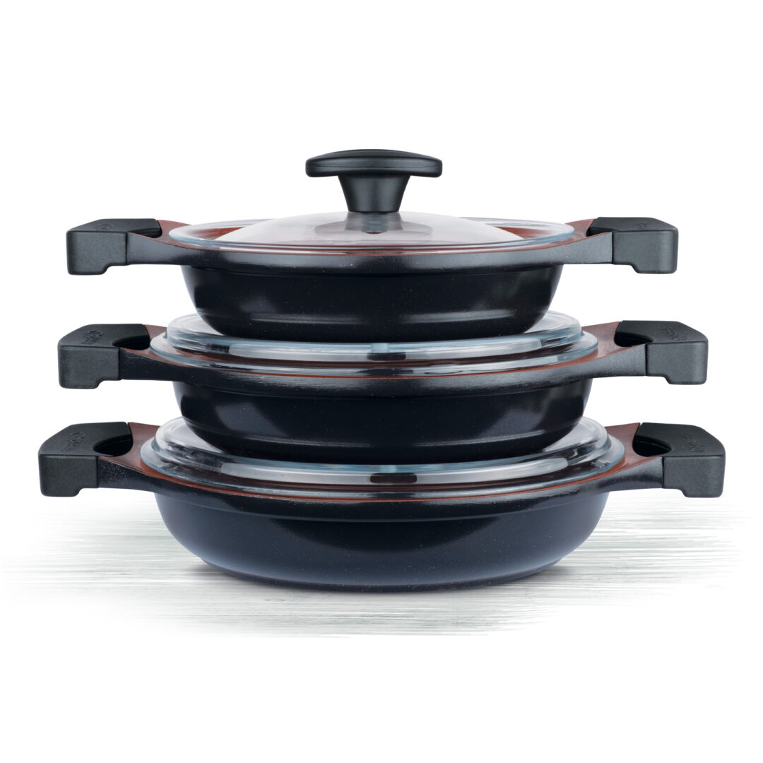 Alternative view of ThermoAD Sahan Seti 6 Parça Red Diamond - 18cm-20cm-22cm